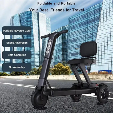 Mobility Plex KSM-908 Foldable Smart Electric Scooter for Handicapped Individuals, Fashionable Style for Elderly